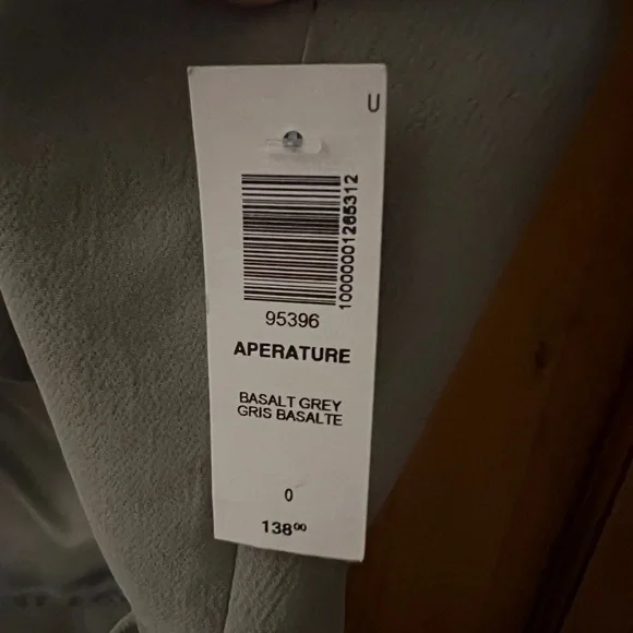 ARITZIA Aperature Tie-Back Dress NWT SIZE 0 Color Basalt Grey - Picture 8 of 8